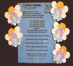 Angels (5 wood props with numbers)