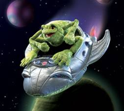 Frog in Spaceship - Hand Puppet